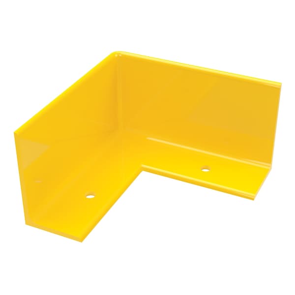 Vestil Steel Floor Safety Curb 90 Degree Corner 3/8 In. Thick Yellow FSC-38-90D-YL - main
